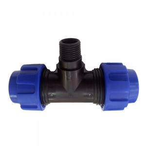 Teu compresiune filet exterior PEHD