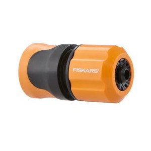 Conector furtun de gradina cu STOP Fiskars, 9mm-3/8''